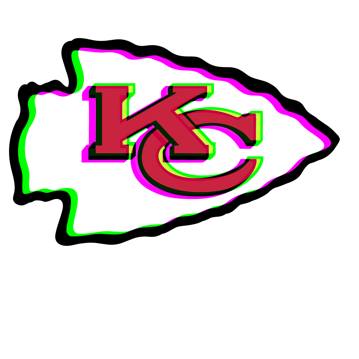 Phantom Kansas City Chiefs logo iron on paper